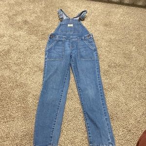 Girls Oshkosh straight legged overalls jeans, size 7